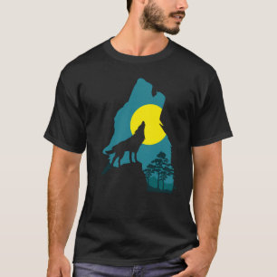 Camiseta Howling Wolf Forest Nature Animal