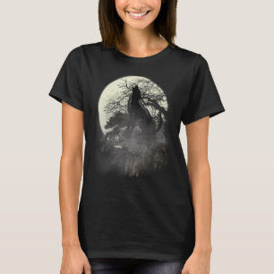 Camiseta Howling Wolf In the Moonlight