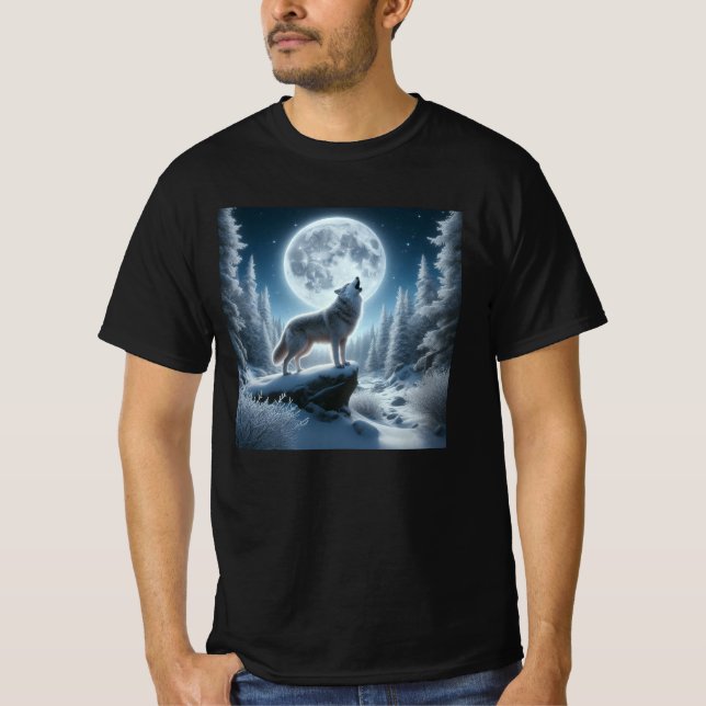 Camiseta Howling Wolf In Winter (Anverso)