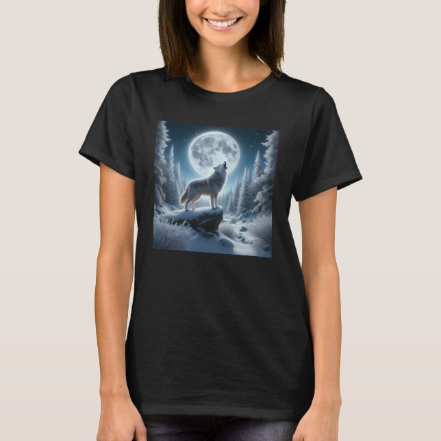 Camiseta Howling Wolf In Winter (Anverso)