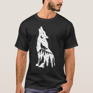 Camiseta Howling Wolf Lone Wolf Spirit Animal