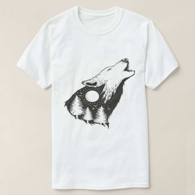 Camiseta Howling Wolf Moon (Diseño del anverso)