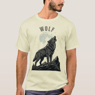 Camiseta Howling Wolf Moon – Diseño de Lobo Solita