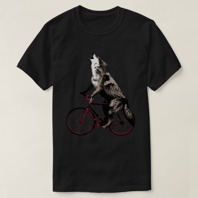 Camiseta Howling Wolf on Bicycle Design (Diseño del anverso)