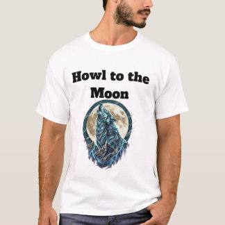 Camiseta Howling Wolf Under the Full Moon | Wild Spirit T-S