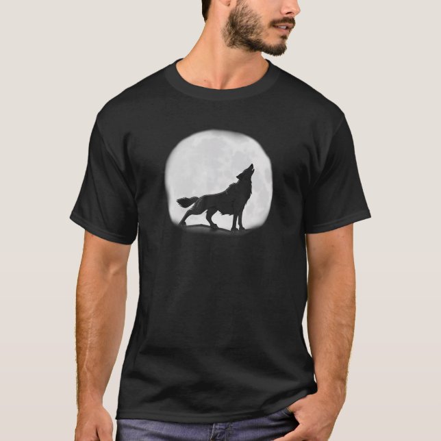 Camiseta Howling Wolf Y Big Moon Guay (Anverso)