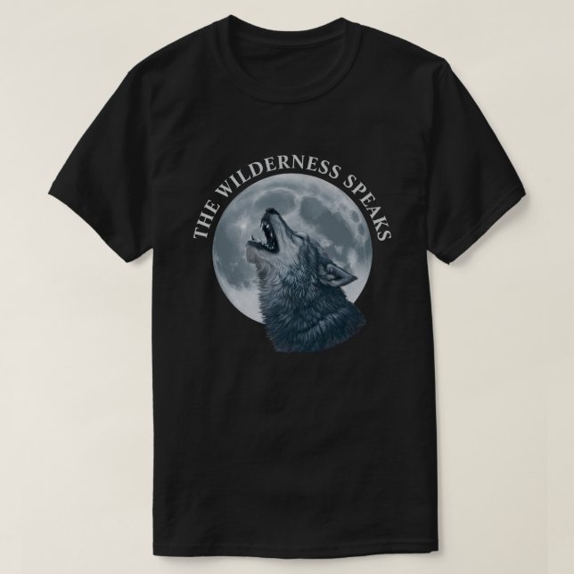Camiseta Howling Wolf y Moon (Diseño del anverso)