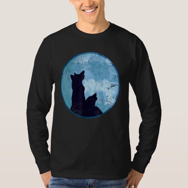 Camiseta Howling Wolves Pack Predator Forest Animal Moonlig (Anverso)