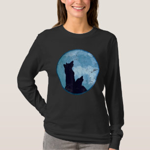 Camiseta Howling Wolves Pack Predator Forest Animal Moonlig