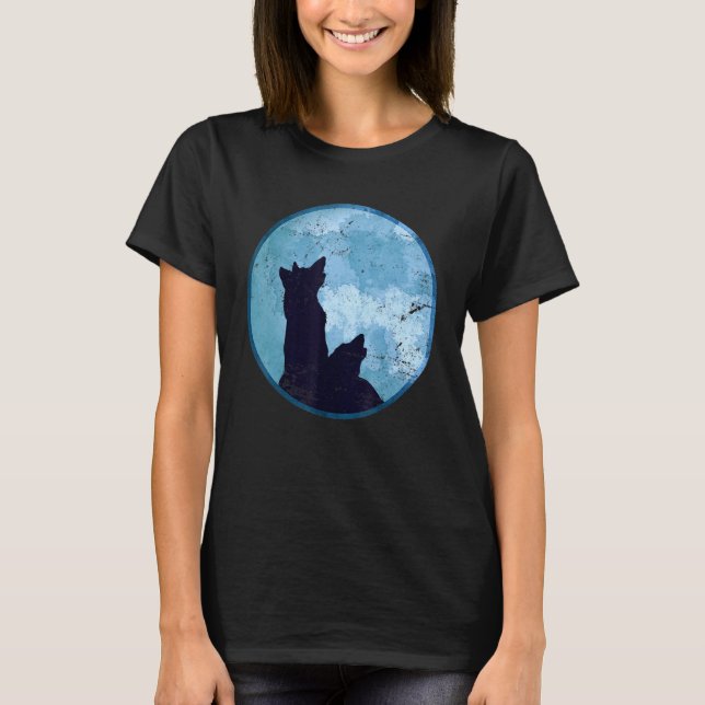 Camiseta Howling Wolves Pack Predator Forest Animal Moonlig (Anverso)