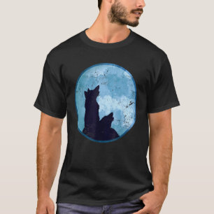 Camiseta Howling Wolves Pack Predator Forest Animal Moonlig