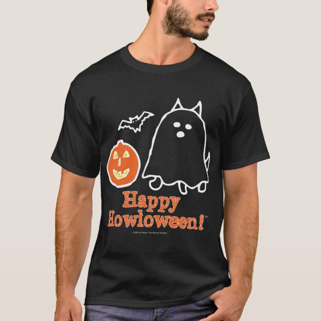 Camiseta Howloween feliz (fantasma) (Anverso)