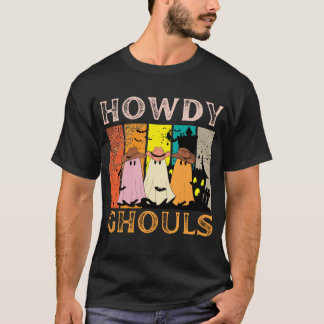 Camiseta howly ghouls retro vintage cowboy halloween