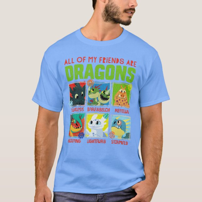 Camiseta Howorain Your Dragon 3 Hidden World Dragon Friends (Anverso)