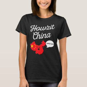 Camiseta Howzit China Map South Africa Dad Chiste