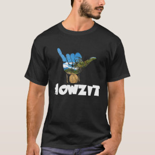 Camiseta Howzit Hawaii Hola Rótulo Novedad de recuerdo