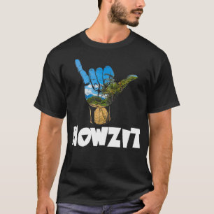 Camiseta Howzit Hawaii Hola Rótulo Novedad de recuerdo
