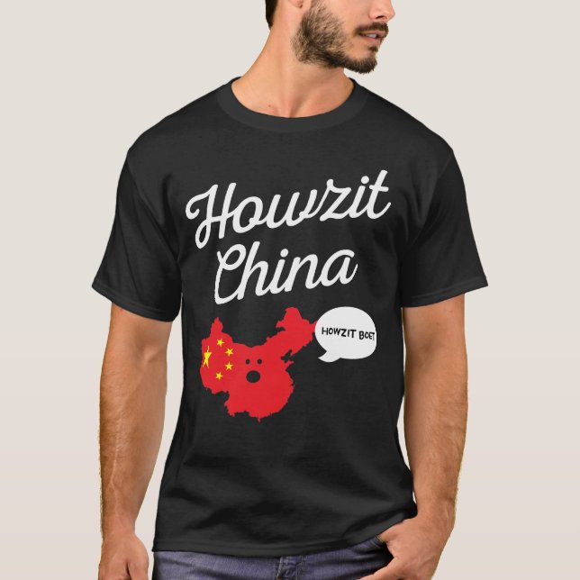 Camiseta Howzit Sudáfrica Howzit China Mapa Sudáfrica (Anverso)