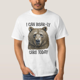 Camiseta Hoy Apenas Me Importa | Oso Pun Sarcástico