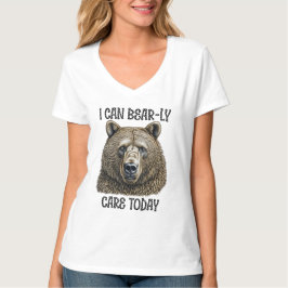 Camiseta Hoy Apenas Me Importa | Oso Pun Sarcástico