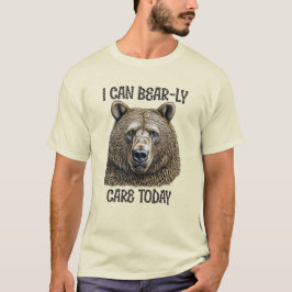 Camiseta Hoy Apenas Me Importa | Oso Pun Sarcástico