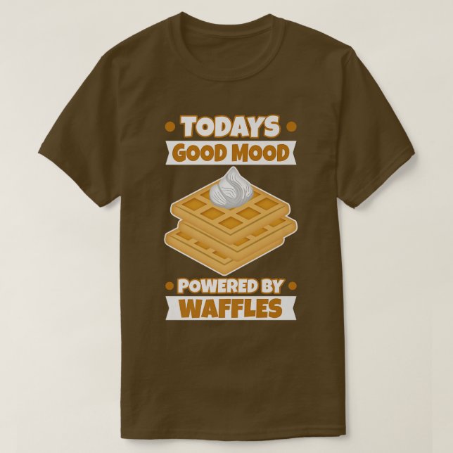Camiseta Hoy el buen humor es patrocinado por waffle (Diseño del anverso)