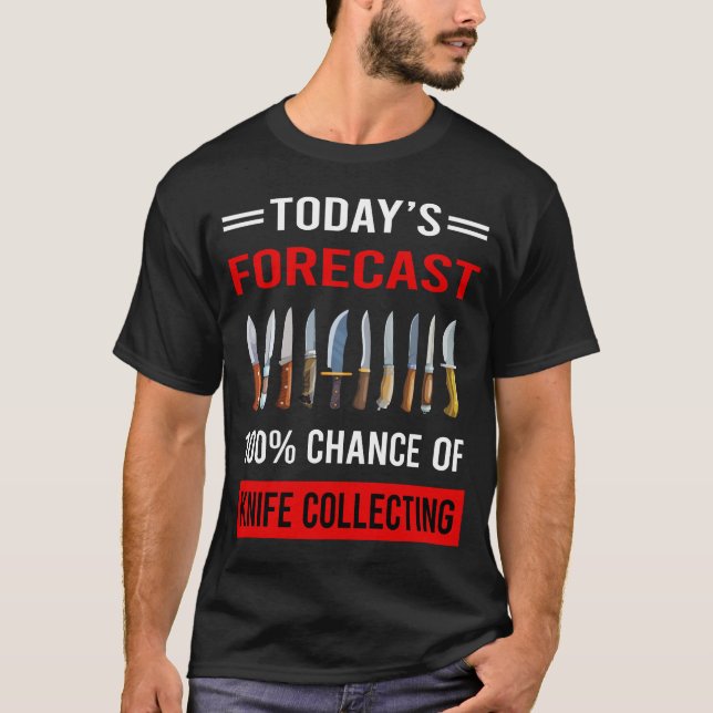 Camiseta Hoy El Cuchillo De Pronóstico Recolecta Cuchillos (Anverso)