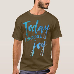 Camiseta Hoy elijo la alegre acuarela de la fe cristiana 