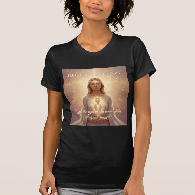 Camiseta Hoy elijo – Luz del despertar del niño interior (Anverso)