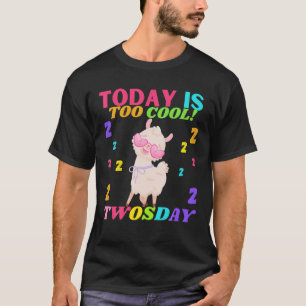Camiseta Hoy es demasiado Guay Twosday 2-22-22,Funny Llama 