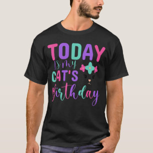 Camiseta Hoy Es El Cumpleaños De Mi Gato Gato Divertido