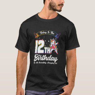 Camiseta Hoy es el duodécimo Chica de cumpleaños 12 años