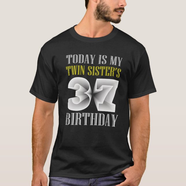 Camiseta Hoy es la fiesta de cumpleaños número 37 de mi her (Anverso)