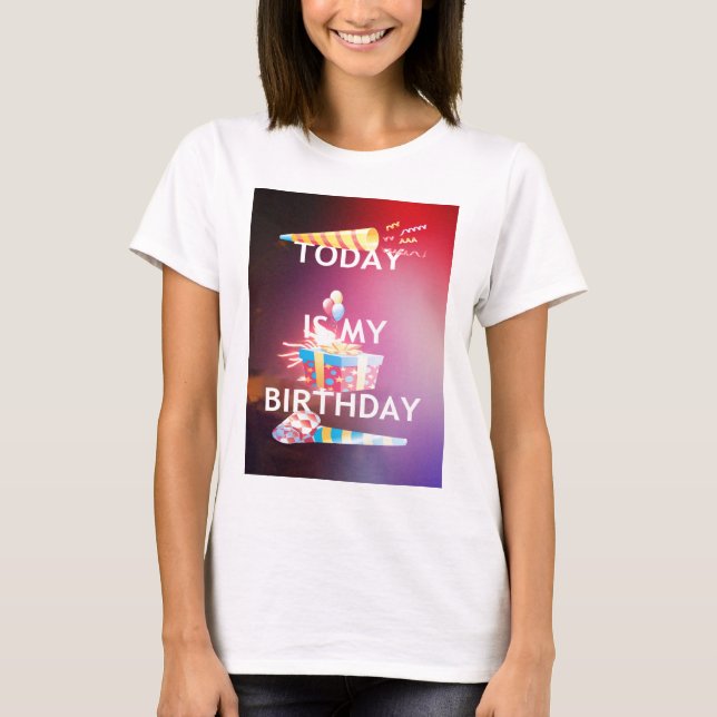 Camiseta Hoy es mi arte de cumpleaños (Anverso)