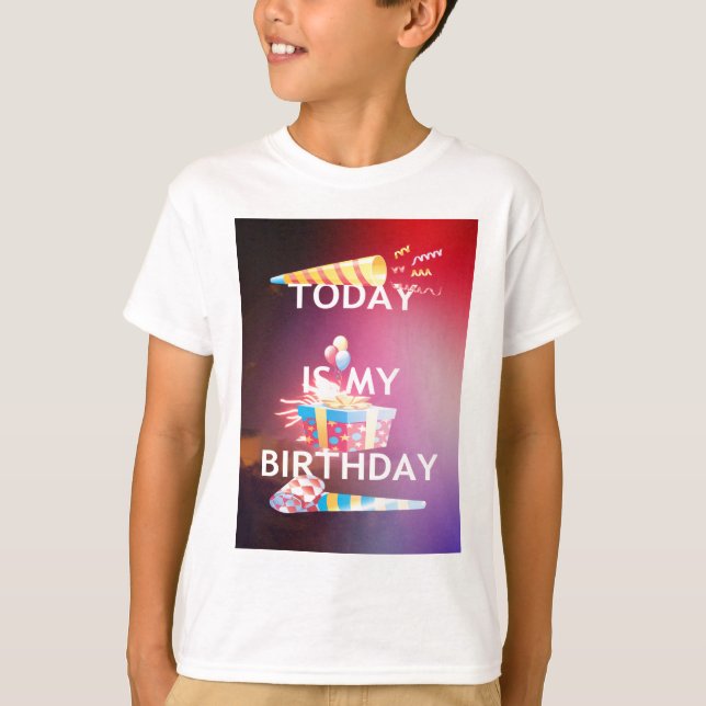Camiseta Hoy es mi arte de cumpleaños (Anverso)