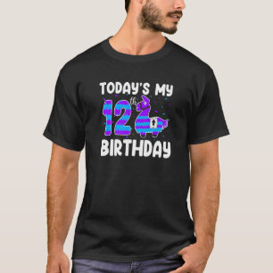 Camiseta Hoy es mi duodécimo cumpleaños, niños Chicas de ni