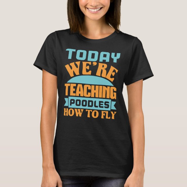 Camiseta Hoy Estamos Enseñando A Los Gatos A Volar (Anverso)
