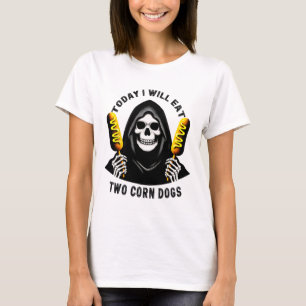 Camiseta Hoy Me Comeré Dos Perros De Maíz Esqueleto Meme De