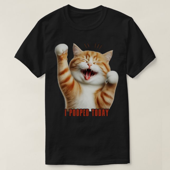 Camiseta Hoy me encontré con un gato gracioso V2 (Diseño del anverso)