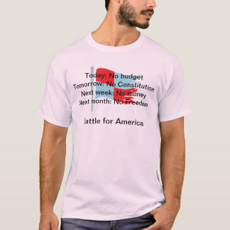 Camiseta Hoy: Ningún presupuesto mañana: Ninguna