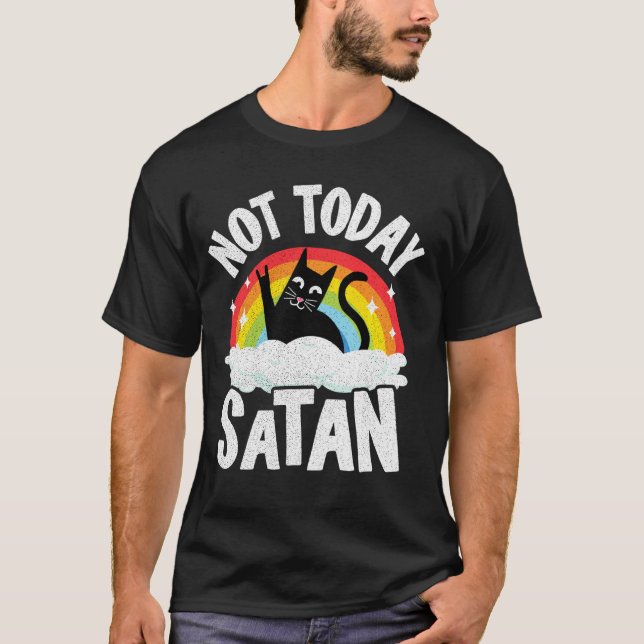 Camiseta Hoy no es el Gótico arcoiris de un gato satánico J (Anverso)