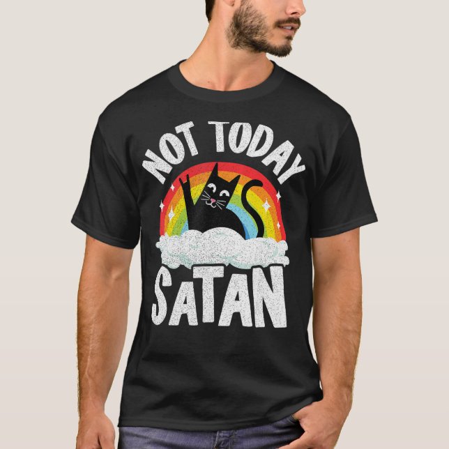 Camiseta Hoy no es el Gótico arcoiris de un gato satánico J (Anverso)