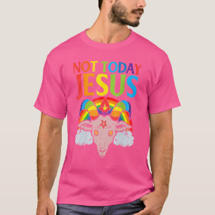 Camiseta Hoy no Jesucristo Gato Satánico Arcoiris Satanis