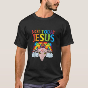 Camiseta Hoy no Jesucristo Gato Satánico Arcoiris Satanis