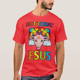 Camiseta hoy no jesus satan cabra arco iris satanis satanis