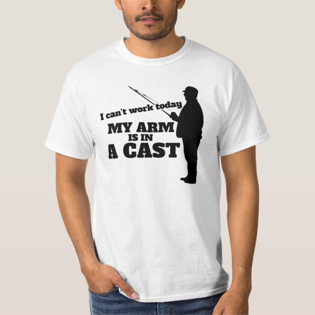 Camiseta Hoy no puedo trabajar mi brazo está en un capullo (Anverso)