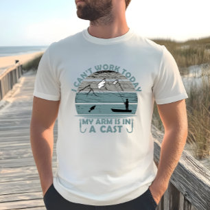 Camiseta Hoy no puedo trabajar mi brazo está en un mástil