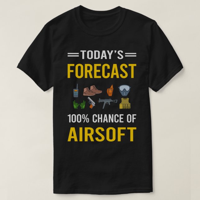 Camiseta Hoy Pronóstico Airsoft (Diseño del anverso)