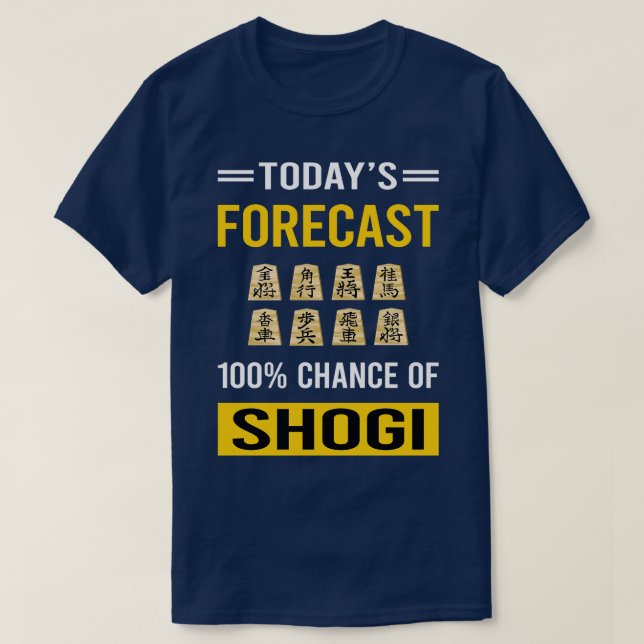 Camiseta Hoy Pronóstico Shogi (Diseño del anverso)