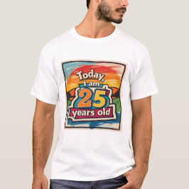 Camiseta Hoy Soy 25 Hombres Paisajistas Coloridos'